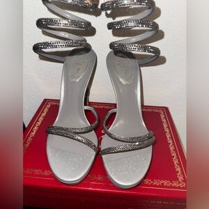 Rene Caovilla Silver Heels